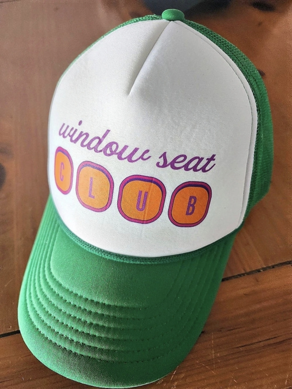 Fun Green & White Trucker Hat New, Never Worn